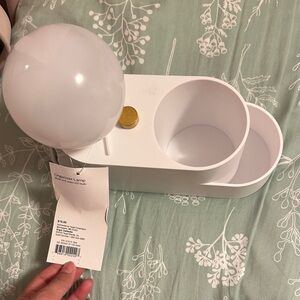 White Organizer Lamp with LED Light